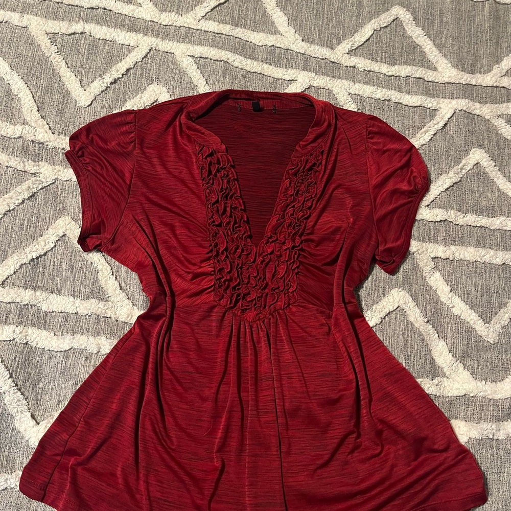 Elegant Red Women's Top